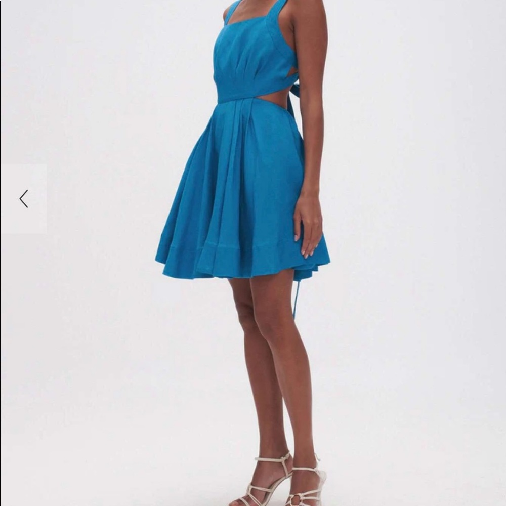 Aje azure linen dress.